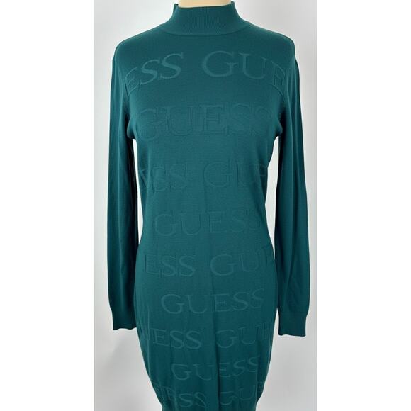NWT Guess Size XL Wendy Sweater Dress Green - Picture 2 of 12